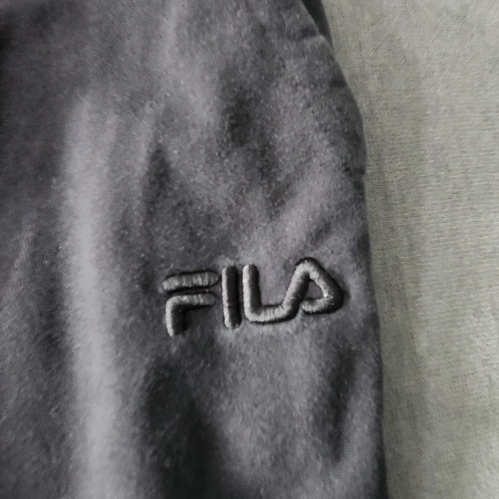 FILAs Joggers Mens Size Medium Taped Jogging Bottoms Black Comfort Running‎
